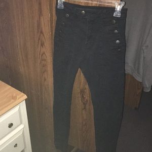 High waisted black pants